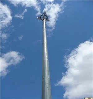 Monopole Tower/hinterer Mast Baustahl-CCTV-Kameraturm für die Industrie